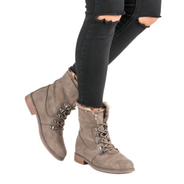 Queentina Bottes avec fourrure brun 2