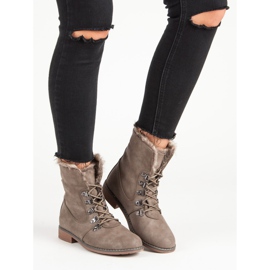 Queentina Bottes avec fourrure brun 1