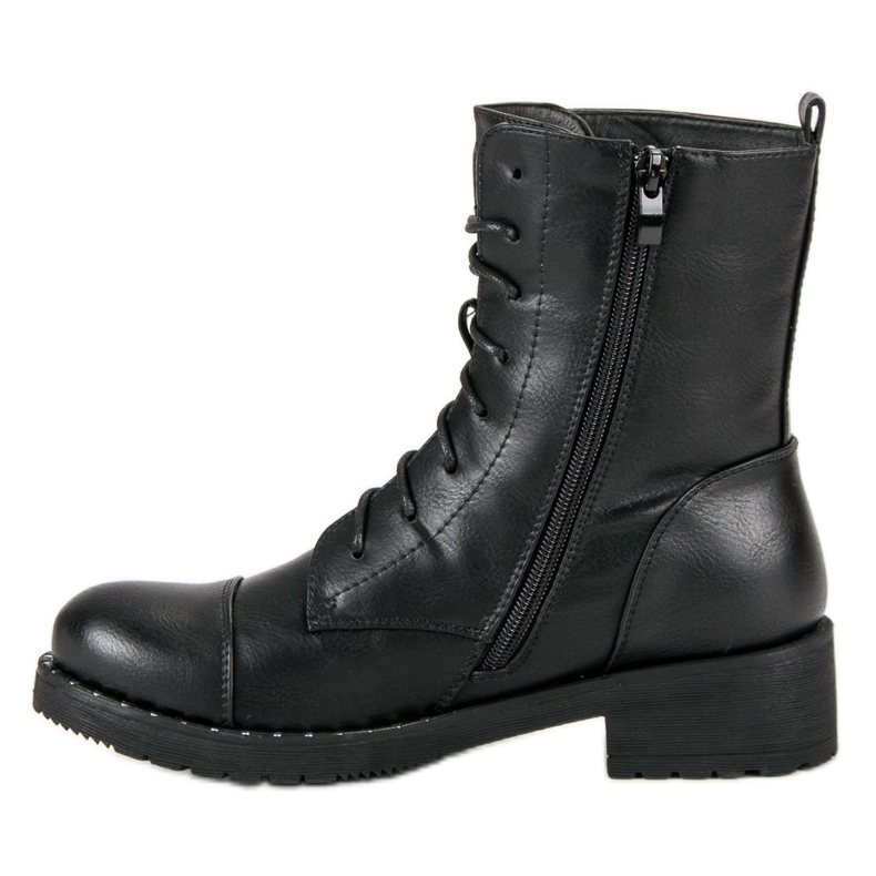 Diamantique Bottes militaires noires 1
