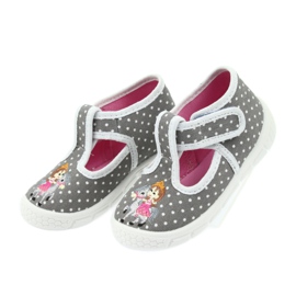 Befado chaussures pour enfants miel pu 531P006 blanche gris 4