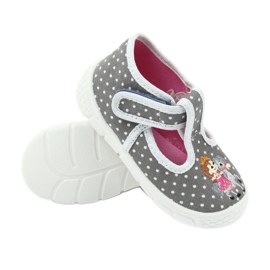 Befado chaussures pour enfants miel pu 531P006 blanche gris 3