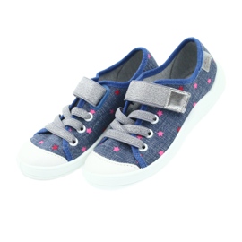 Befado chaussures enfants pantoufles baskets 251X105 bleu gris 4