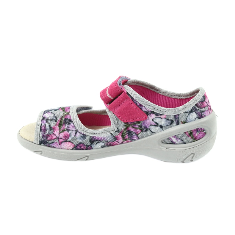 Befado chaussures pour enfants sandales semelle intérieure en cuir 433X029 violet gris rose 2