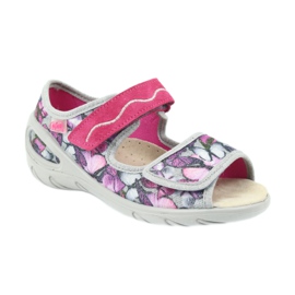 Befado chaussures pour enfants sandales semelle intérieure en cuir 433X029 violet gris rose 1 Befado chaussures pour enfants sandales semelle intérieure en cuir 433X029 violet gris rose 1