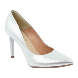 Espinto Pompes en cuir pour femmes Silver Metallic 456/166 argent 1 Espinto Pompes en cuir pour femmes Silver Metallic 456/166 argent 1