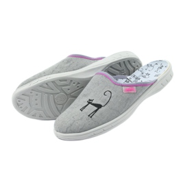 Befado chaussures pantoufles pour enfants 707Y398 gris 5