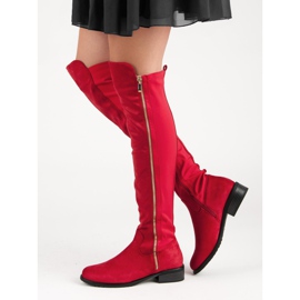 Seastar Bottes rouges avec une fermeture éclair 5