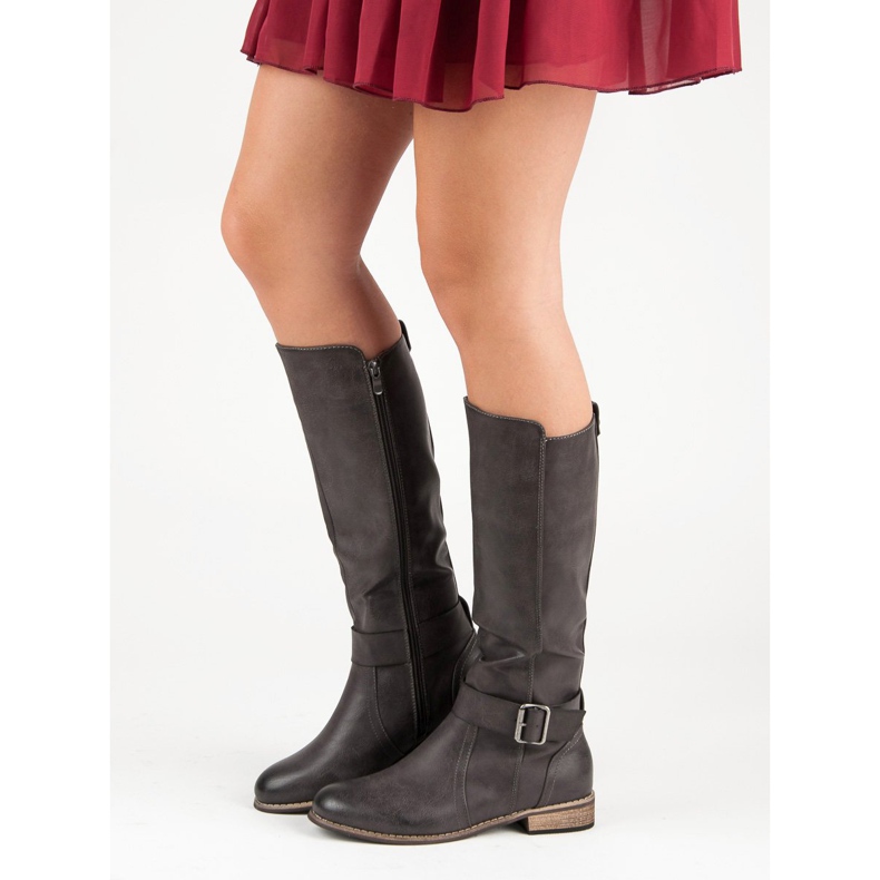 Bottes d'équitation classiques gris 2