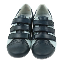 Chaussures en cuir Mido en cuir pour Velcro Mido Marine Bleu 4