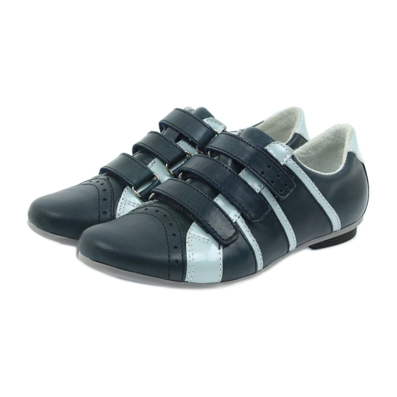 Chaussures en cuir Mido en cuir pour Velcro Mido Marine Bleu 3