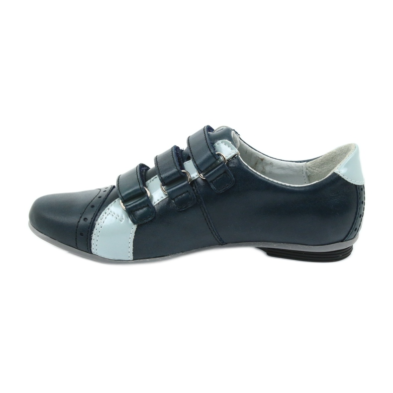 Chaussures en cuir Mido en cuir pour Velcro Mido Marine Bleu 2