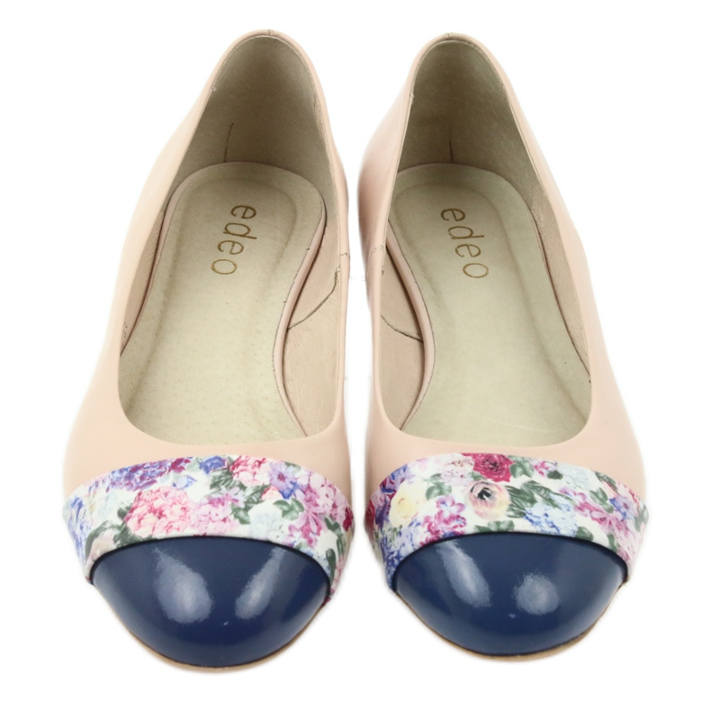 Ballerines pour femme fleurs Edeo 1905 beige brun bleu multicolore rouge 4