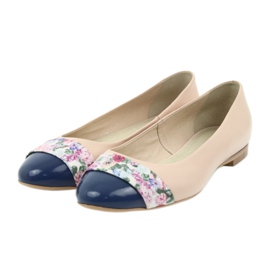 Ballerines pour femme fleurs Edeo 1905 beige brun bleu multicolore rouge 3 Ballerines pour femme fleurs Edeo 1905 beige brun bleu multicolore rouge 3