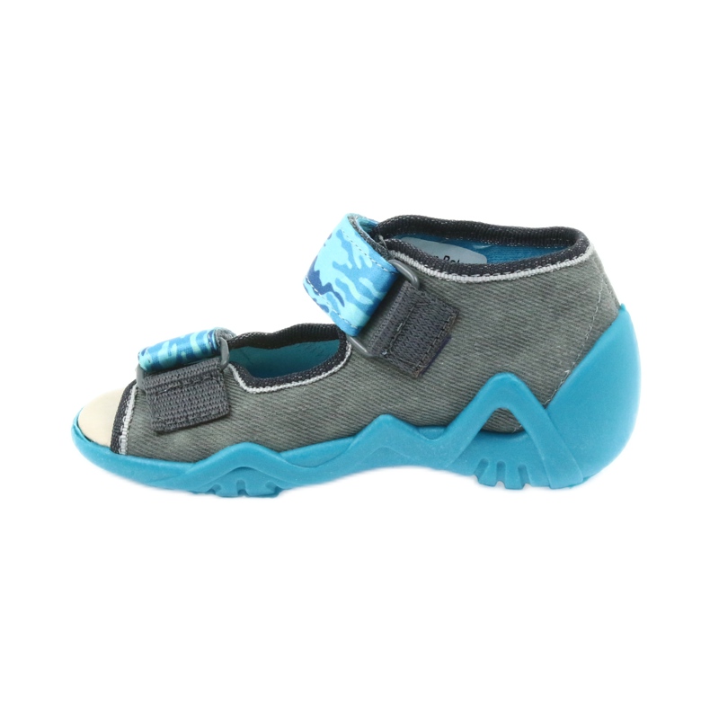 Sandales Befado pour enfants avec insert en cuir 350P062 bleu gris 2 Sandales Befado pour enfants avec insert en cuir 350P062 bleu gris 2