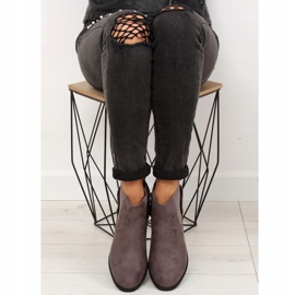 Bottines Chelsea en daim avec clous F175 Gris 6
