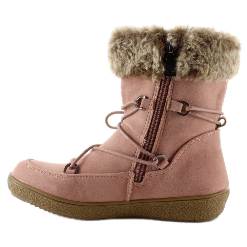 Demi-bottes pour enfants avec fourrure K1647201 Rose 1