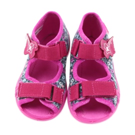 Befado chaussures enfants pantoufles sandales 242p072 gris multicolore rose 4