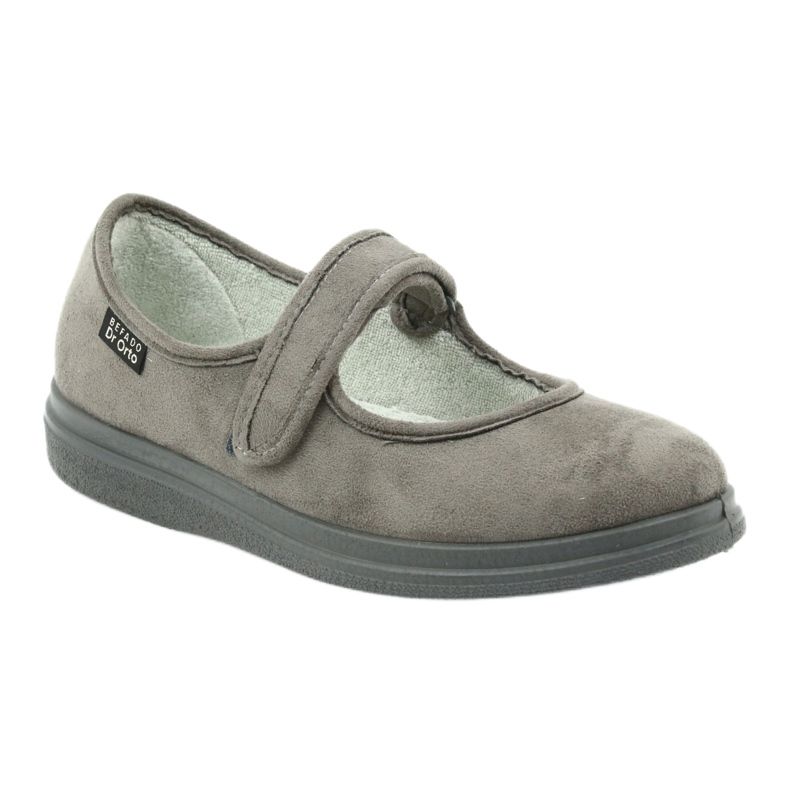 Dr.Rorto Befado Chaussures pour femmes sur le pied diabétique 462d001 pour le velcro gris 1