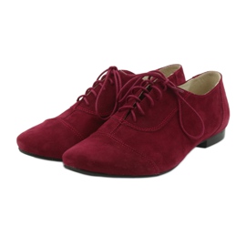 Richelieus cuir femme Angello bordeaux multicolore 3