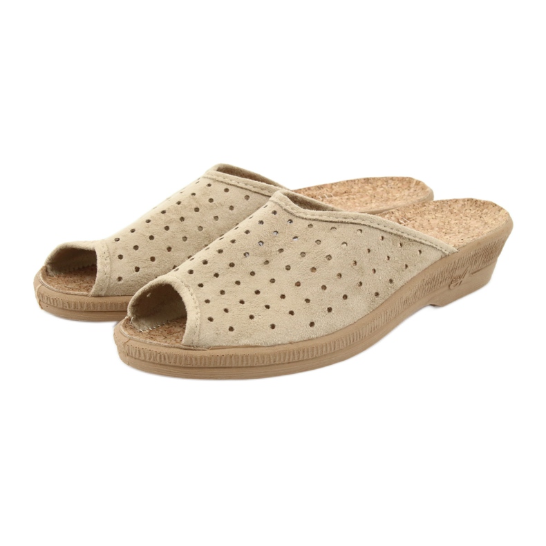 Befado chaussures pour femmes pantoufles 581d169 pantoufles beige 3