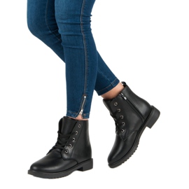 Bottines à lacets classiques le noir 5