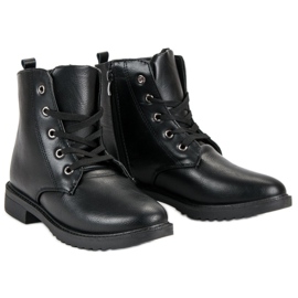 Bottines à lacets classiques le noir 3