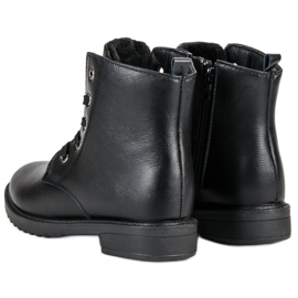 Bottines à lacets classiques le noir 2