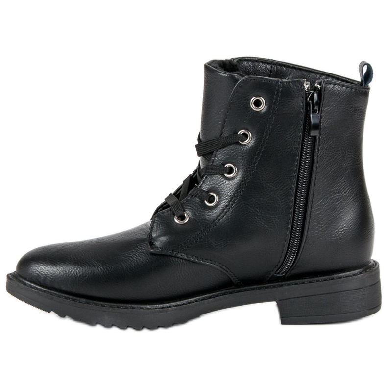 Bottines à lacets classiques le noir 1