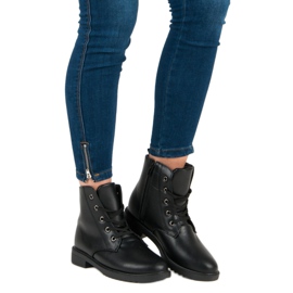 Bottines à lacets classiques le noir 4