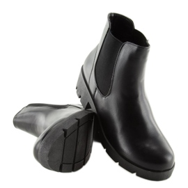 Noir Bottines noires pour femme Bottines Jodhpur 9996-3 Noir le noir 1