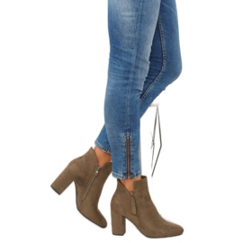 Bottines à talons marron 6900 Kaki brun 2 Bottines à talons marron 6900 Kaki brun 2