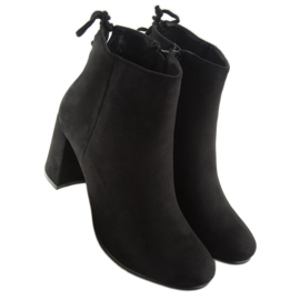 Bottines à talons noires 7357-GA Noir le noir 1
