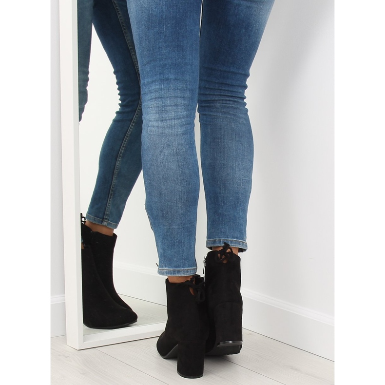 Bottines à talons noires 7357-GA Noir le noir 2