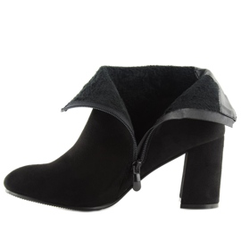 Bottines à talons noires 7357-GA Noir le noir 4