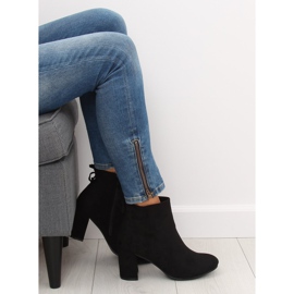 Bottines à talons noires 7357-GA Noir le noir 8