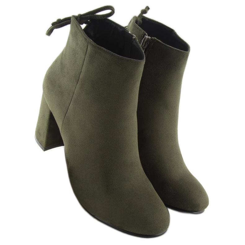 Bottines à talons vertes 7357-GA Vert 1