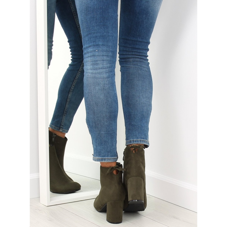 Bottines à talons vertes 7357-GA Vert 2