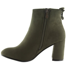 Bottines à talons vertes 7357-GA Vert 5