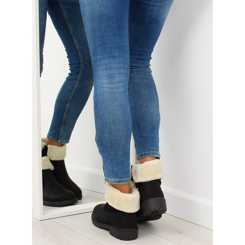 Noir ZY9210 Bottes noires à isolation épaisse le noir 2