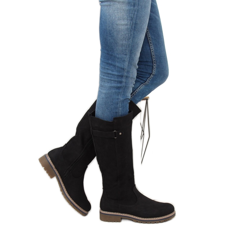 Bottes en bois noir GD-WL-07 Noir 1