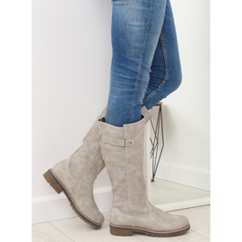 Bottes en bois beige GD-WL-07 Beige gris 1 Bottes en bois beige GD-WL-07 Beige gris 1