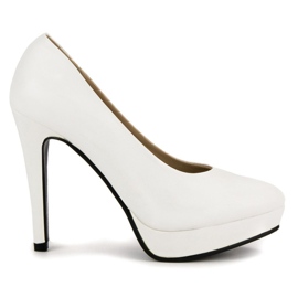 J. Star Talons hauts sexy sur la plateforme blanc 2