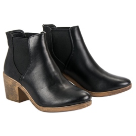 Bottines noires à talons le noir 1