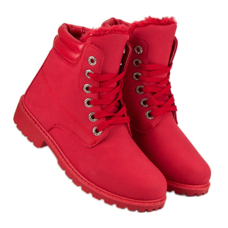 Bestelle Trappeurs chauds rouges 1 Bestelle Trappeurs chauds rouges 1