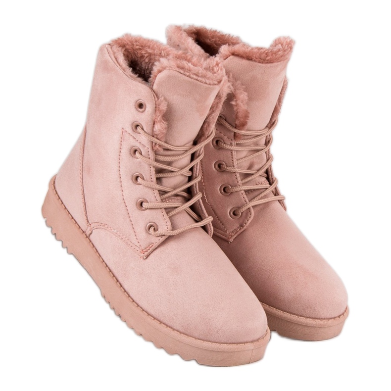 Forever Folie Chaussures en daim chaudes rose 2