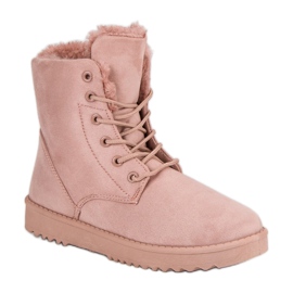 Forever Folie Chaussures en daim chaudes rose 3