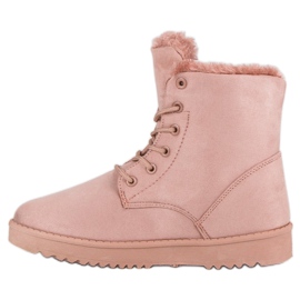 Forever Folie Chaussures en daim chaudes rose 4