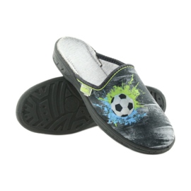 Chaussures enfants Befado pantoufles 707Y395 bleu gris vert 3