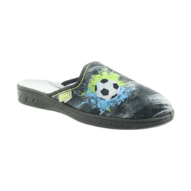 Chaussures enfants Befado pantoufles 707Y395 bleu gris vert 1