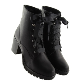 Travailleurs à talons hauts noirs B2889-KB Noir le noir 2